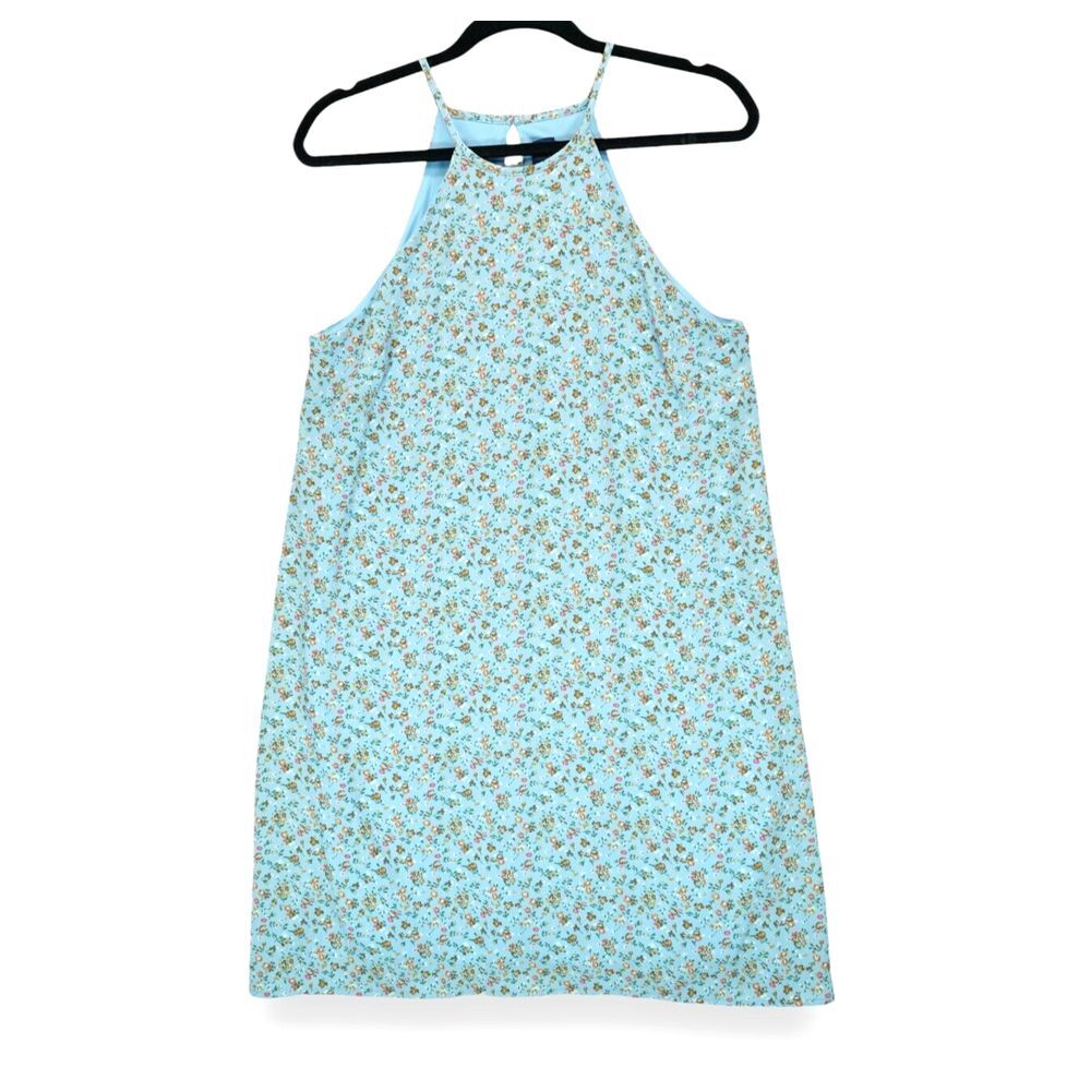 NWT Blue Rain Francescas‎ Dress Womens Medium Blue Floral Halter Boho